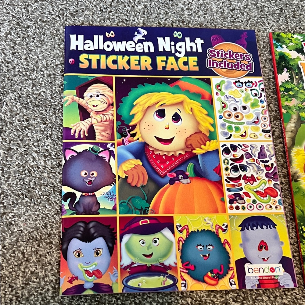 BNWT Halloween and Pumpkin Patch Activity/Coloring/Sticker Book Bundle! - Picture 2 of 11